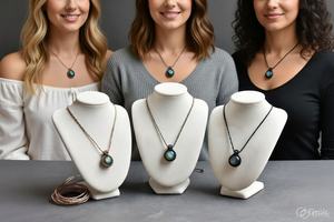 Colliers minimalistes en macramé avec labradorite |   Colliers classiques simples avec pierres précieuses en forme de boule |   HARI OM CREATIONS Style bouddhiste en alliage de zinc - Product Image 2