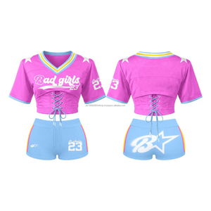 Conjunto Deportivo Personalizado para Mujer, Top Corto, Sudadera con Capucha, Pantalones Cortos, Traje Deportivo Holgado, Felpa Técnica - Product Image 2