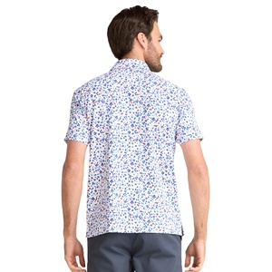 <b>Men's</b> Floral Print <b>Short</b> Sleeve Cotton Polo Shirt Regular Fit Casual Breathable Poplin Fabric Digital Printing Style - Product Image 2