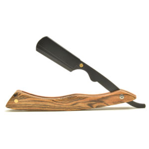 Rasoir droit à manche en bois, lame en acier inoxydable, pour le rasage du visage et du corps, usage en salon de coiffure, pliable, logo personnalisé, finition lisse - Product Image 4