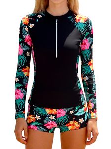 <b>Women's</b> Full-Sleeved Zipper Sports One-Piece Swimsuit New Fashion Plus Size Sexy Bikini Beach Suit OEM Available - Product Image 1