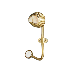 Perchero de pared decorativo de metal negro de hierro forjado con arco tallado y 5 ganchos para ropa y llaves, ideal para pasillo. - Product Image 3