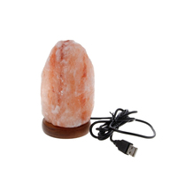 Lampe en sel rose de l'Himalaya 100% pur, qualité export premium, base en bois, mini lampe USB de haute qualité, écologique, Feng Shui