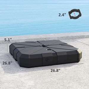 Base per Ombrellone da Patio Quadrata, Robusta, per Esterni, con Supporto per Ombrellone a Braccio Laterale, Capacità 65 kg (riempita) per Uso in Cortile - Product Image 3