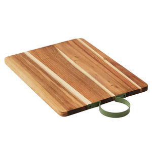 Planche à découper en bois en gros, épaisse et robuste, compatible couteaux, avec poignée élégante, idéale pour la découpe et le service quotidiens - Product Image 1