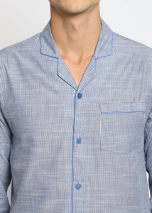 <b>Mens</b> Modal Pajama Set Silky Soft Long Sleeve Button Shirt <b>Pants</b> Comfortable Nightwear Home <b>Lounge</b> Suit Wholesale - Product Image 5