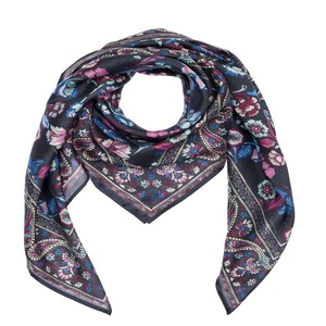 Polyester Square <b>Scarf</b> for Women Summer Lightweight Breathable Custom Logo Printed Shawl - Product Image 6
