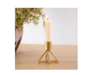 Elegante Portavelas de Latón Hecho a Mano para Velas de Té, Decoración para el Hogar, Mesa, Navidad, Bodas y Eventos Festivos, con Acabado Liso - Product Image 4