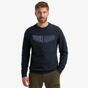 Sudadera de cuello redondo para hombre con logotipo personalizado, jersey de lana liso informal, sudaderas de algodón con marca personalizada al por mayor - Product Image 1