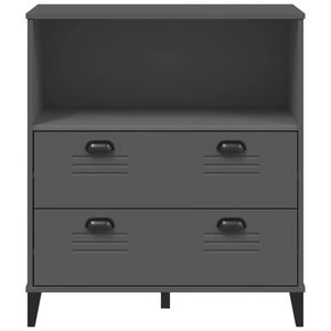 Libreria in legno grigio antracite VIKEN 31.5 "x 15.7" x 35.4" - Product Image 6
