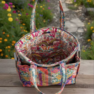 Bolso Tote de Algodón Acolchado con Estampado Boho, Ecológico, para Mujer, Grande, para Viajes, Picnic, Uso Diario, con Interiores Amplios - Product Image 1