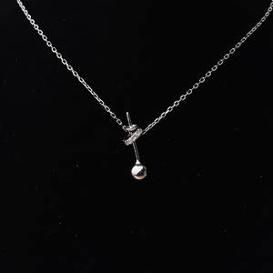 Ensemble de colliers en argent S925 pour femmes, accessoires de bijoux en perles DIY avec chaîne de clavicule polyvalente, collier fin avec pendentif 328 - Product Image 4