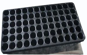 Bandeja de Plástico Rectangular para Vivero, 104 Celdas con Orificio de Drenaje, Negra, Reutilizable, Sin Recubrimiento, para Propagación de Semillas - Product Image 3