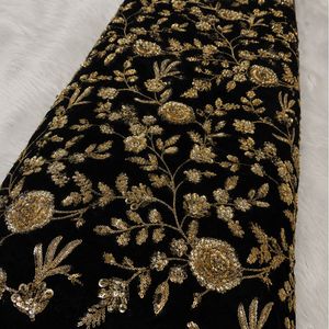 Premium Sequence Embroidery Fabric For Women Fashion Wear Designer <b>Garments</b> Party Wear Dresses Kaftan Abaya Bridal Wear - Product Image 5