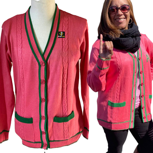 Cardigans pour femmes en tricot uni décontracté avec boutons brodés de couleur personnalisée - Product Image 2