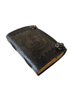 MDN Journal en cuir Dragon Antique Charcoal gaufré Livre des ombres Prop Handmade Paper Personal Organizer Gift for Her