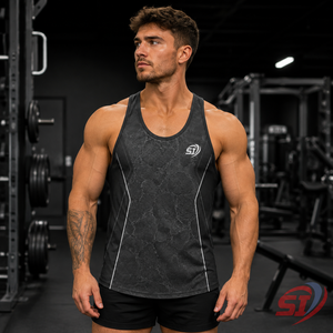 Camiseta Deportiva sin Mangas para Hombre, Chaleco de Entrenamiento Ecológico, Transpirable, de Secado Rápido, Algodón/Poliéster, Logotipo Personalizado en la Parte Delantera - Product Image 4
