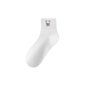 Bear <b>socks</b> women's spring and summer new women's <b>socks</b> <b>breathable</b> <b>socks</b> solid color student <b>socks</b> thin cartoon cute cotton <b>socks</b> - Product Image 4