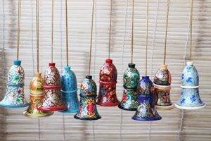 Christmas Paper Mache Hanging Bells <b>Stand</b> and Accessories for Ornament Decorations on Christmas <b>Tree</b> - Product Image 5