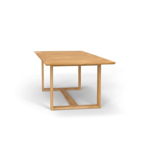 Table de salle à manger extérieure extensible en teck, table de jardin en bois massif, 8 places - Product Image 1