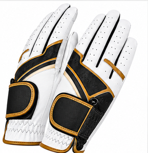 Gants de golf de luxe en cuir Cabretta respirant pour hommes et femmes, adhérence douce, antidérapants, accessoire de sport, logo, vente en gros - Product Image 3