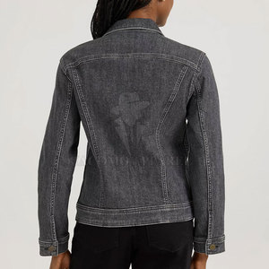 Vente directe d'usine, veste en jean pour femme au style unique, disponible en couleurs et tailles personnalisées, modèles classiques. - Product Image 2