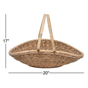 ตะกร้าหวายสานทำด้วยมือของตกแต่งบ้าน - Product Image 3