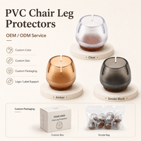 Embouts de pieds de chaise en PVC transparent de 30 mm, protections rondes pour pieds de table, pour la protection des meubles