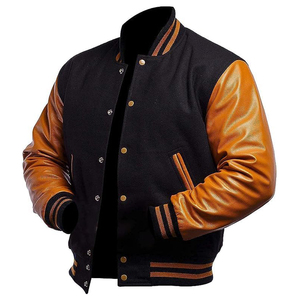 OEM High Quality Unisex Wool Chenille Baseball Varsity <b>Jackets</b> Double Breasted <b>Winter</b> Hooded Thick <b>Waterproof</b> Hot Selling - Product Image 5