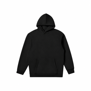 Sweat à capuche unisexe à manches raglan avec cordon de serrage, poche frontale, coupe décontractée et poignets côtelés - Product Image 1