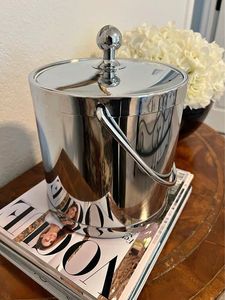 Seau à glace rond en acier inoxydable avec poignées en forme de hippocampe et couvercle en forme d'étoile de mer, design côtier, pour la maison, le bar ou les fêtes, dernière nouveauté - Product Image 6