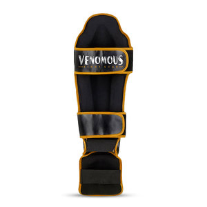 Protège-tibias ajustables Venomous Tiger Viper, protection professionnelle, légers, durables, en cuir, absorption des chocs, arts martiaux - Product Image 3