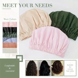 Gorro de Moda para Mujer, Suave, de Doble Capa, con Botones Ajustables, para Uso Diario en Casa, Cómodo para Dormir, Gorro de Ducha - Product Image 3