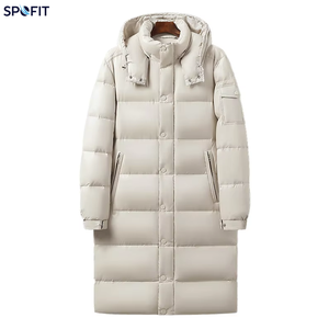 Mens & <b>Women</b> Waterproof Velour <b>Parkas</b> Long Puffer Coat <b>Jacket</b> with Button Or Zipper Closure Warm Padding - Product Image 1