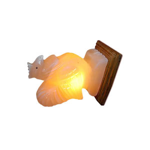 Ensemble de lampes en sel de l'Himalaya en forme d'animal en matériau organique, avec cordon électrique et ampoule, artisanat naturel, emballage inclus - Product Image 5