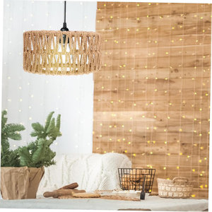 โคมไฟหวาย Boho สำหรับพื้นและโคมไฟระย้าสีเหลือง22X22x11cm - Product Image 6