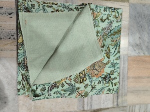 Handmade Kantha Quilt Reversible Cotton Blanket green fabric print color and Multi Color <b>Bedspread</b> Home Decor Gift for Her - Product Image 2