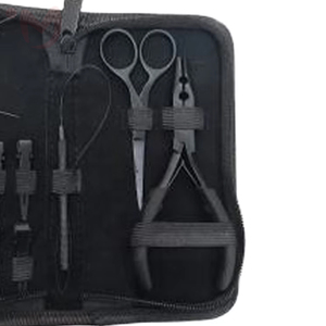 Kit de Herramientas para Extensiones de Cabello de Acero Inoxidable Negro Mate, Alicates, Anillos Micro, Agujas de Bucle, Clips de Fijación Fuerte - Product Image 2