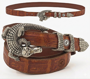 Ceinture en cuir véritable avec texture ondulée sculptée, style western cowboy, vintage, rustique, accessoire de mode décontracté fait à la main - Product Image 6