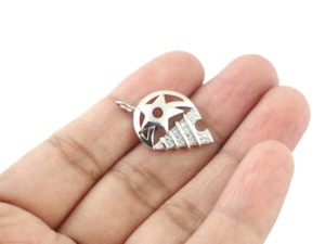 Collar de estrella fugaz hecho a mano en plata de ley 925 - Colgante de circonita cúbica para mujer - Product Image 6