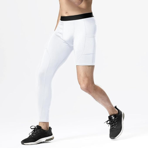 Pantalones de compresión de una pierna para hombre, ajustados, largos, para baloncesto, leggings de capa base, ropa interior - Product Image 2