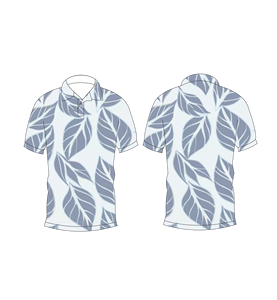 Polo à imprimé grandes feuilles, motif intégral, respirant, décontracté, manches courtes, style golf, pour l'été - Product Image 3