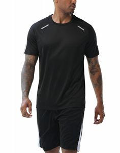 Summer Set For Men's <b>Shirt</b> and Shorts 100% Polyester Set Zipper Pockets Quick Dry Gym Athletic Clothes Workout Running Outfit - Product Image 2