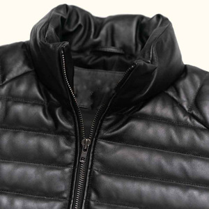 Chaleco de Cuero Genuino para Hombre, Invierno 2025, Personalizado, de Alta Calidad, Ecológico, con Bordado 3D y Pedrería, Transpirable e Impermeable - Product Image 3