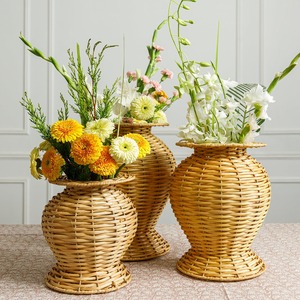 Hand woven rattan ginger jar <b>storage</b> jars for <b>kitchen</b> table accent high quality lidded <b>box</b> - Product Image 5