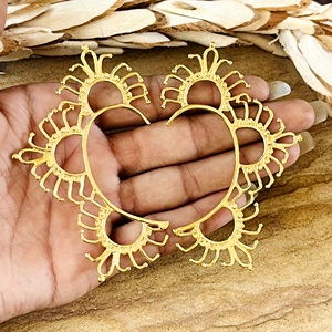 High Demand <b>Cuff</b> Earrings Tribal Brass Jewelry Women 18k Gold Plated Celestial Sun Flare <b>Ear</b> <b>Cuffs</b> Earrings Wholesale/OEM/ODM - Product Image 4