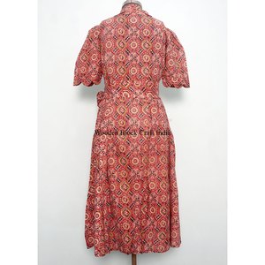 Robe longue en coton à fleurs de haute qualité, col en V, coupe ample, pour le printemps et l'été, robe maxi élégante, robe décontractée tendance pour femmes - Product Image 6
