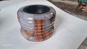 Brûleur bakhoor en résine verte de 3 "avec joints en bois, Brûleur de oud en résine époxy scintillante pour joints en bois, Brûleur d'arôme islamique en résine - Product Image 2