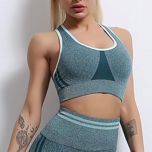 Women Soft Stretch Sculpt Leggings With Padded <b>Racerback</b> Sports <b>Bra</b> Workout Training Outfit - Product Image 1