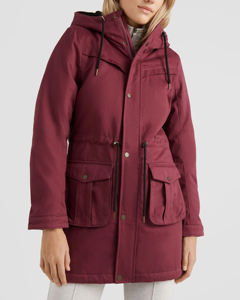 Parka longue décontractée pour femme, épaisse et chaude, grande taille, à capuche, en fausse fourrure, laine et lin, écologique, coupe-vent, pour l'hiver et les activités de plein air - Product Image 1